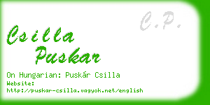 csilla puskar business card